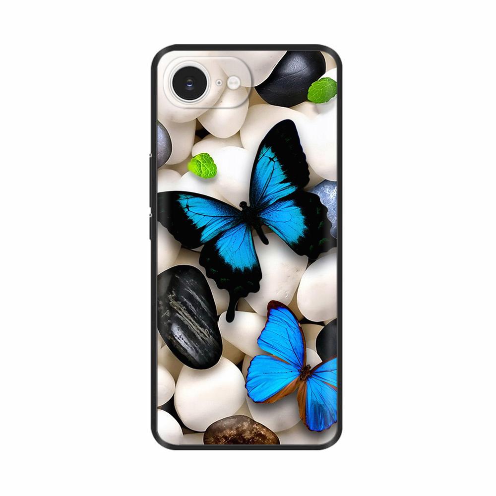 Soft TPU Black Silicon Phone Case For iPhone 16E iPhone16E SE 2025 SE4 5G Painted Shockproof Shell Cover Cases Bumper Funda Capa