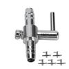 5 Pcs Aquarium Air Valve One Way Stainless Steel Flow Control Lever Valve for Fish Tanks