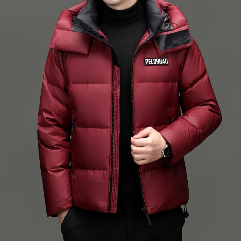 2025 Men's Winter Hooded Short Down Jacket - 90% Duck Down Casual Outerwear