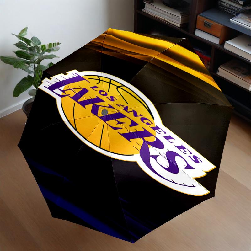 Lakers Team Spirit Umbrella 8-Frame for Travel, Camping, Casual Lightweight Portable Umbrella, Essential for Every Family Holidays Gift
