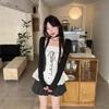 Korean Spring Lace Bow Camisole & Polka Dot Skirt Set for Women