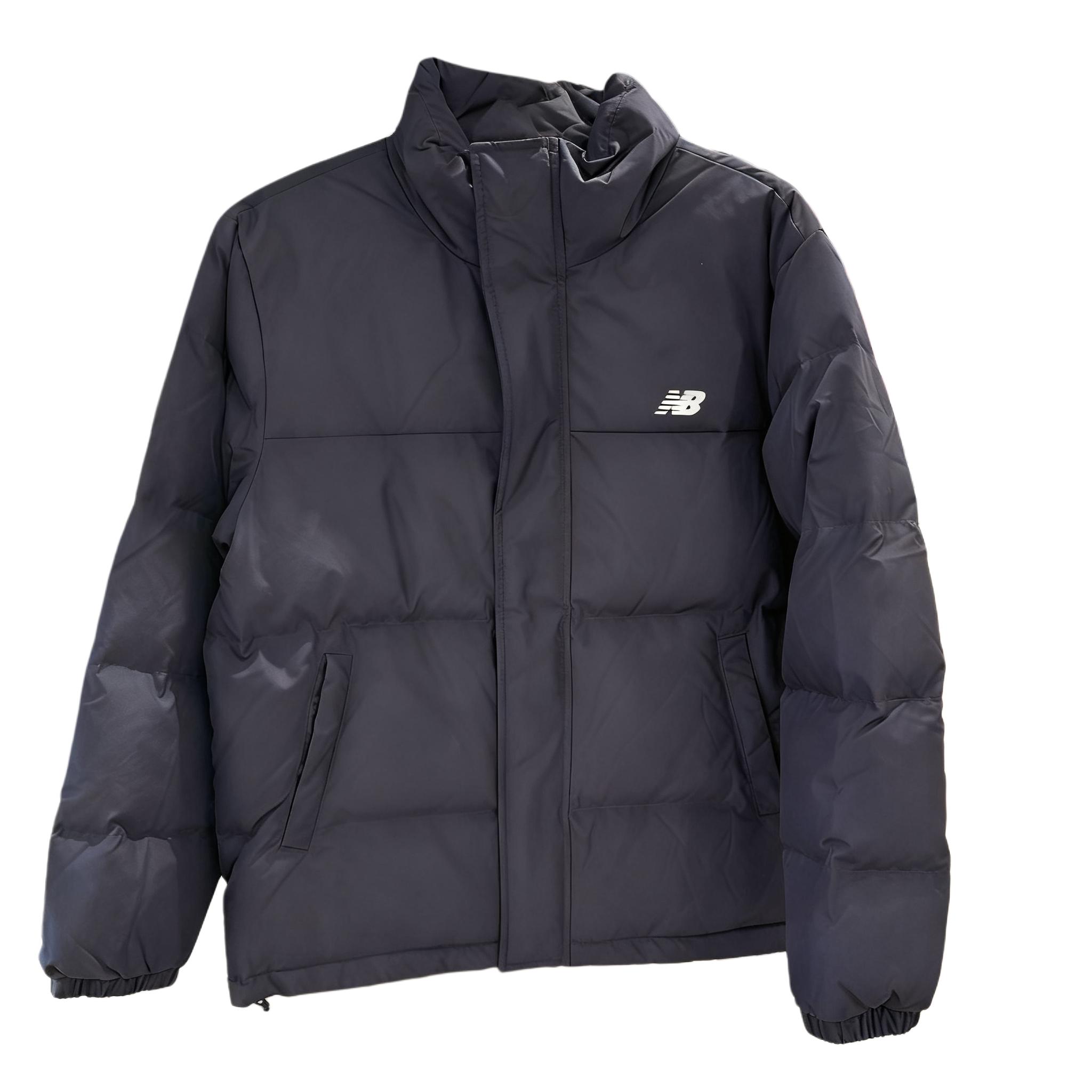 New Balance Down Jackets Men s Blue Stand Collar Moderate AMJ53390-ECL 2XL