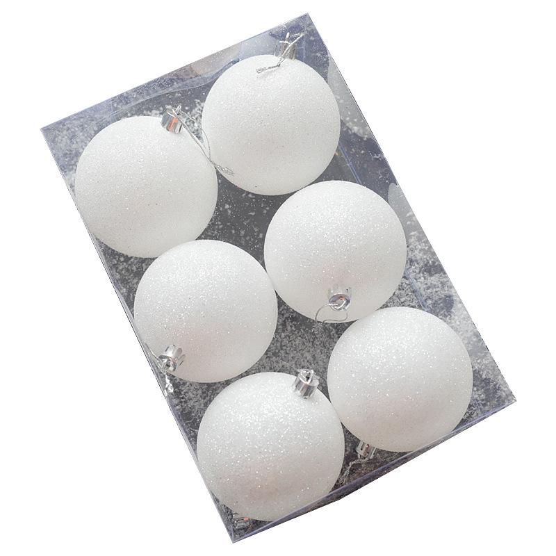 Transparent Blue Lemon Painted Christmas Ornaments - Set of Frosted Balls (6/8CM) for Mall Decoration