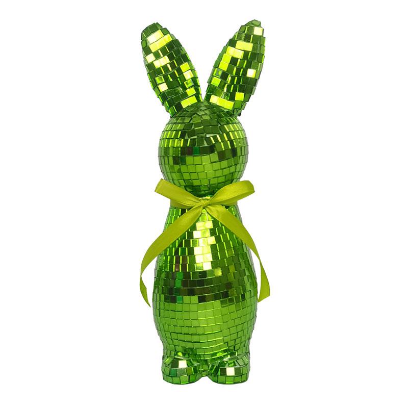 Glass Mirror Rabbit Decoration Ornament Colorful And Cute Mirror Rabbit Ornament Easter Home Decoration Day Gift