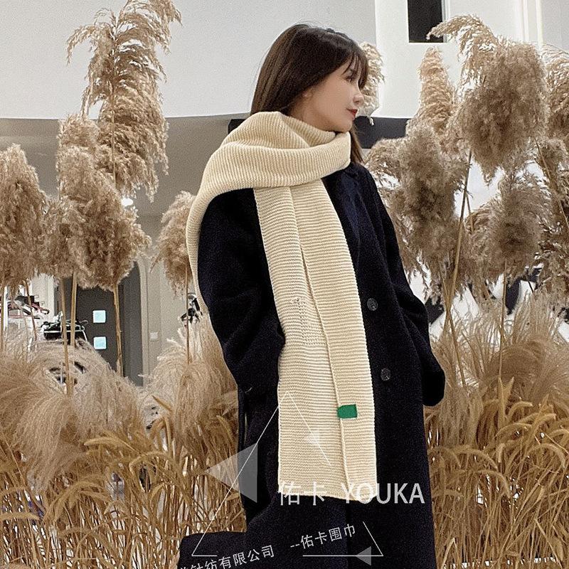 

Customized autumn and winter new versatile artificial wool buckle thickened large shawl scarf scarf custom Above 175cm чорний