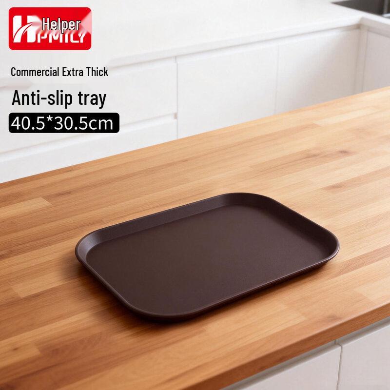 

HPMILY Rectangular Non-slip Plastic Serving Tray