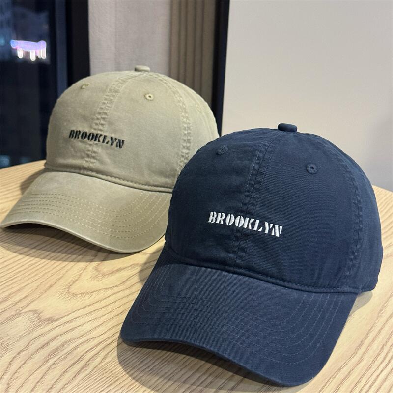 New couple outdoor sports big head circumference pure cotton big brim showing face small cap children's sunshade baseball cap tide