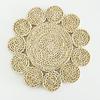 Cup Coaster Flower-shaped Hear Resistant Straw Handmade Woven Exquisite Table Cup Mats for Home