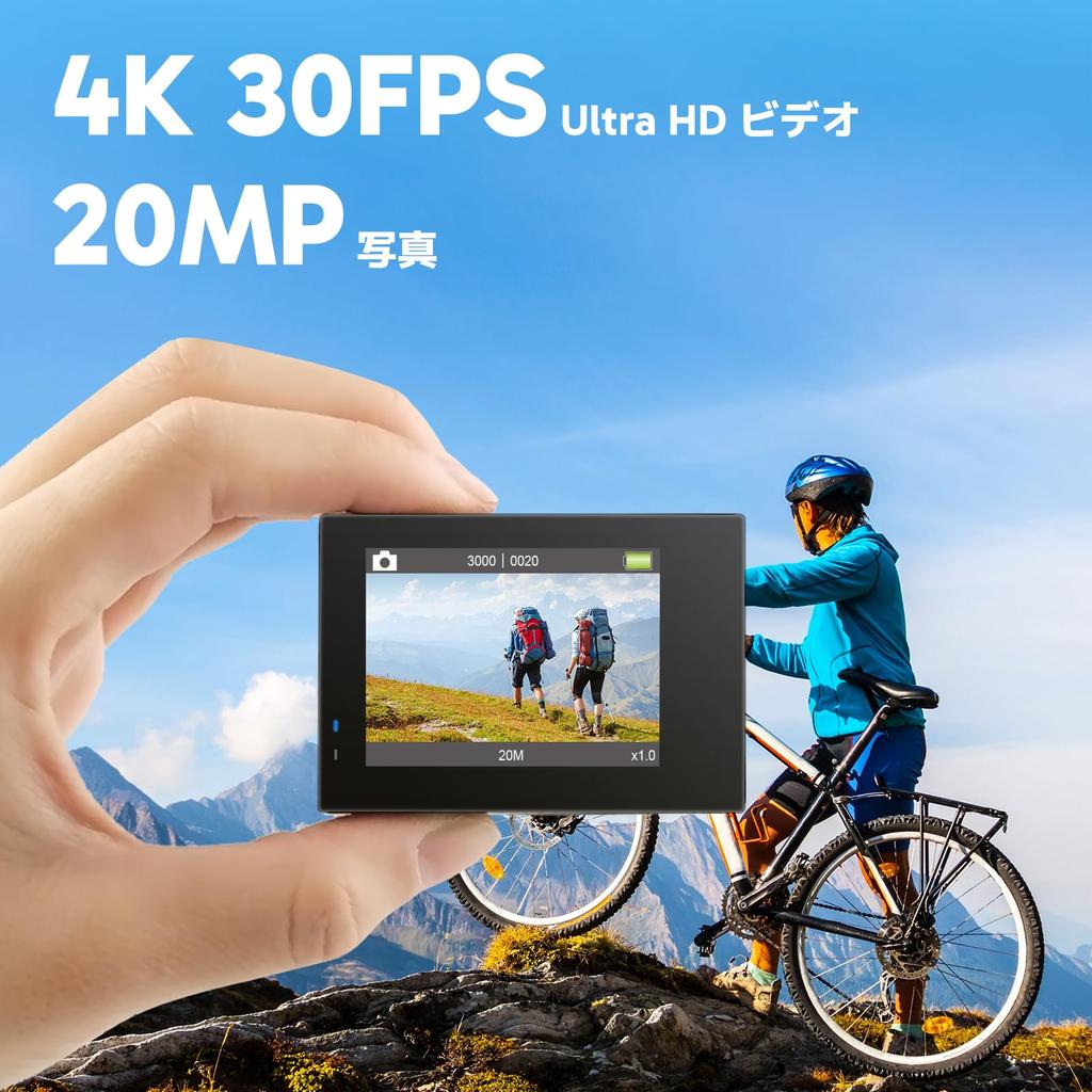 AKASO Brave4 Action Camera 4K30FPS Dual Screen EIS Image Stabilization 40M Waterproof Underwater Camera HDMI Output Action Cam Compact with Floating