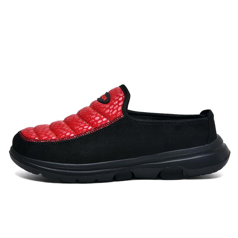 New cotton drag for the elderly, velvet, low-top women, warm, splash-proof, soft bottom, breathable, one-pedal man