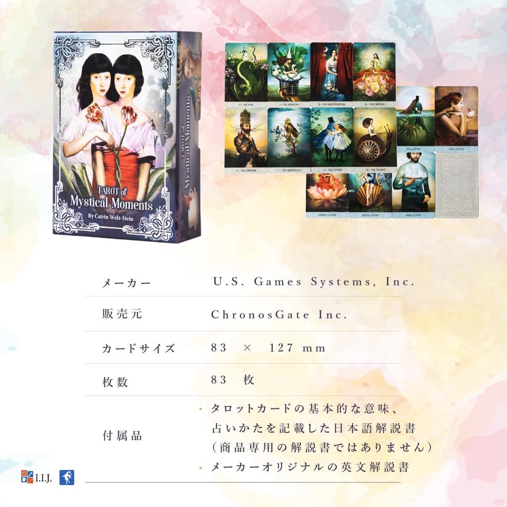 Tarot Tarot of Mystical Tarot Fortune Japanese Instruction Manual Authentic I.I.J Cards, Moments, Telling, Included,