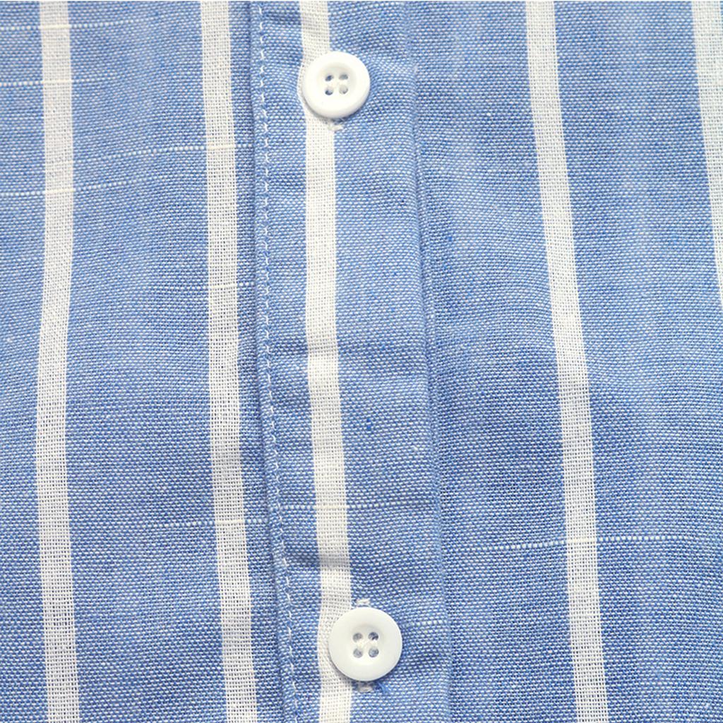Women's Casual Vacation Style Loose Lapel  Striped Shirt Top