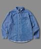 EZKATON Slub Washed Denim Shirt Mid Blue Sjls6928
