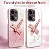 KADEM For Oppo Reno13 5G (Global) Case Dragonfly Kickstand TPU Flowers Glitter Phone Cover