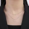 Teamer Four-Leaf Clover Clear Zircon Necklace Stainless Steel Little Charms Choker Lucky Jewelry Birthday Gift 2026 Spring New