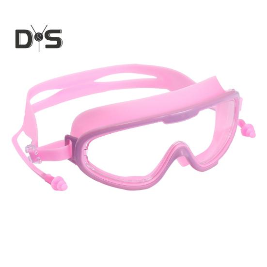 

Детские очки для плавания с большой оправой, противотуманные очки для плавания с прозрачным обзором, защита от ультрафиолета, очки для бассейна для детей 5-16 лет розовый