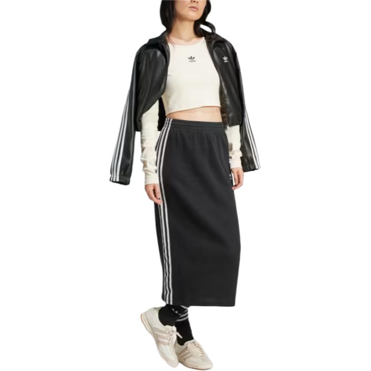Adidas Essentials Ribbed Crop Long Sleeve Tee IY9663