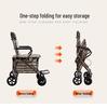 Foldable Mobility Scooter: Pushable & Rideable Elderly Walker with Four Wheels, Portable Shopping Assistant