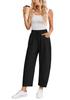 2025 Women's Summer Sports Cropped Pants with Drawstring & Pockets
