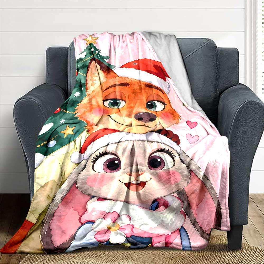 Zootopia Adventure Gift Blanket Warmthful Decor Versatile for Sofa Couch Office Bed Picnics for All Occasions Modern Style Ideal Gift Family Y25