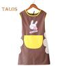 Cooking Apron Contrast Color Oil-proof Workwear Lovely Sleeveless Dinner Apron for Home