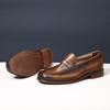 Genuine Leather Mens Loafers Handmade British Style Wedding Party Casual Dress Shoes Summer Autumn Footwear for Men