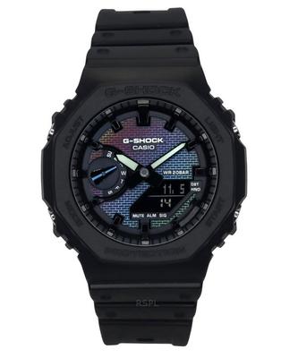 G-Shock Αναλογικό Ψηφιακό Ρολόι Ρητίνης με Βιοχημική Βάση, Πολύχρωμο Καντράν, Χαλαζίας GA-2100RW-1A 200M Ανδρικό Ρολόι