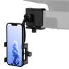 Double Clip Rearview Mirror Phone Mount Car Rearview Mirror Adjustable Rotating Phone Holder Clip For Dashboard Motorcycles