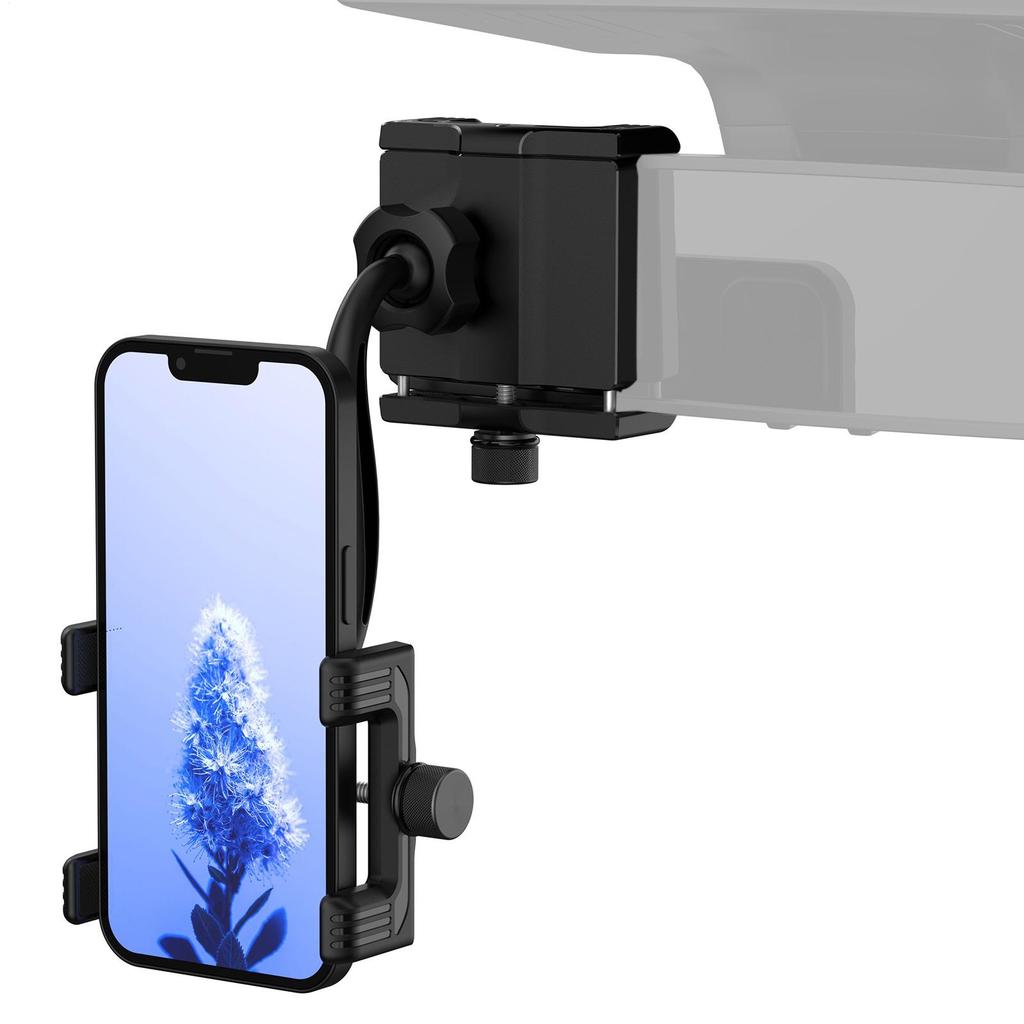 Double Clip Rearview Mirror Phone Mount Car Rearview Mirror Adjustable Rotating Phone Holder Clip For Dashboard Motorcycles