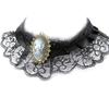 Les Trésors De Lily [K7229] - Black 'Camée' Designer Set (lace) - Necklace and Bracelet