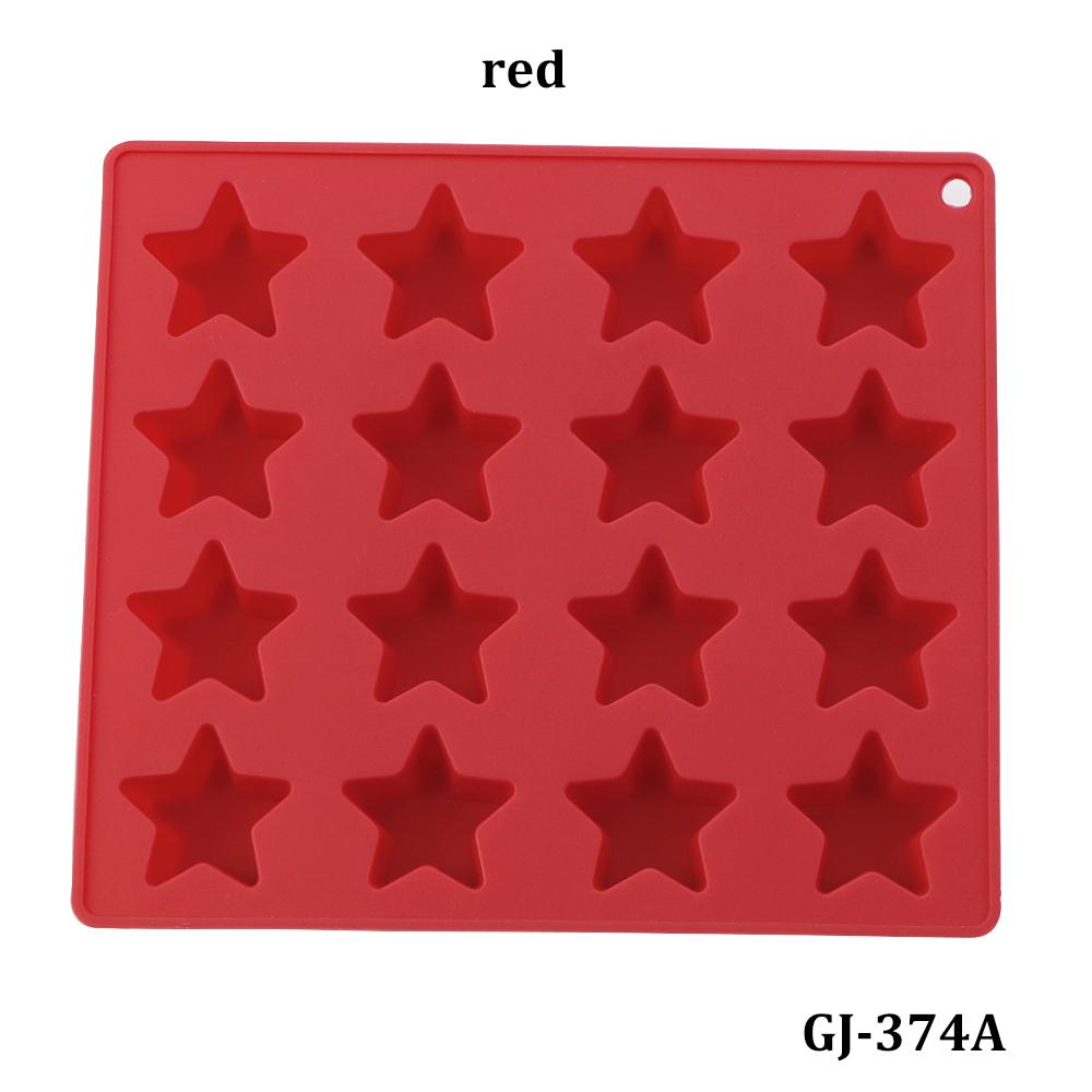 1Pcs 16 Lattice Star Lce Cream Lattice Five Pointed Star Silicone Ice Cream Mold Ice Cubes Home DIY Baking Mold