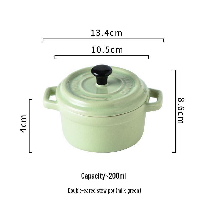 Ceramic Steamed Egg and Dessert Bowl with Lid | Oven-Safe Small Bowl for Baking and Baby Food