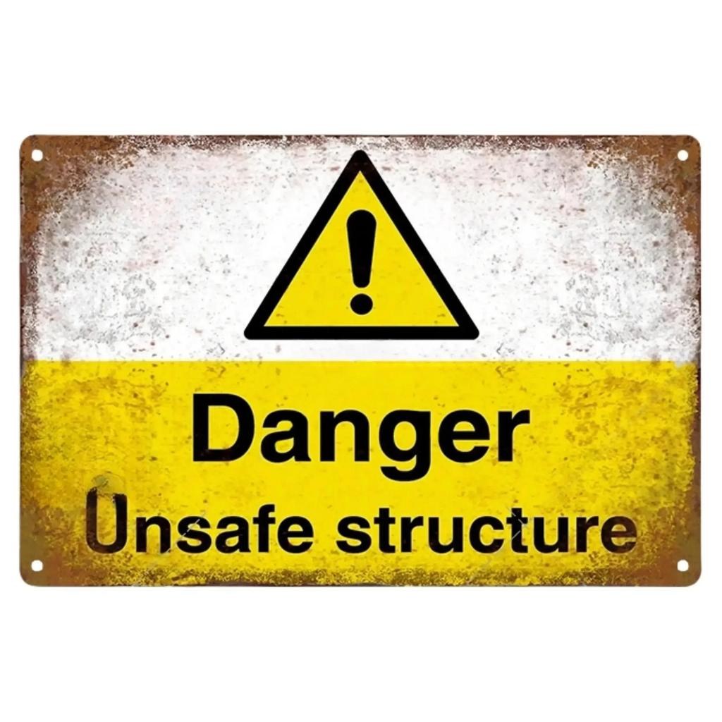 Vintage Caution Notice Zone Sign Metal Plate Warning Children Vedio Retro Plaque For Man Cave Garage Danger Door Wall Decor