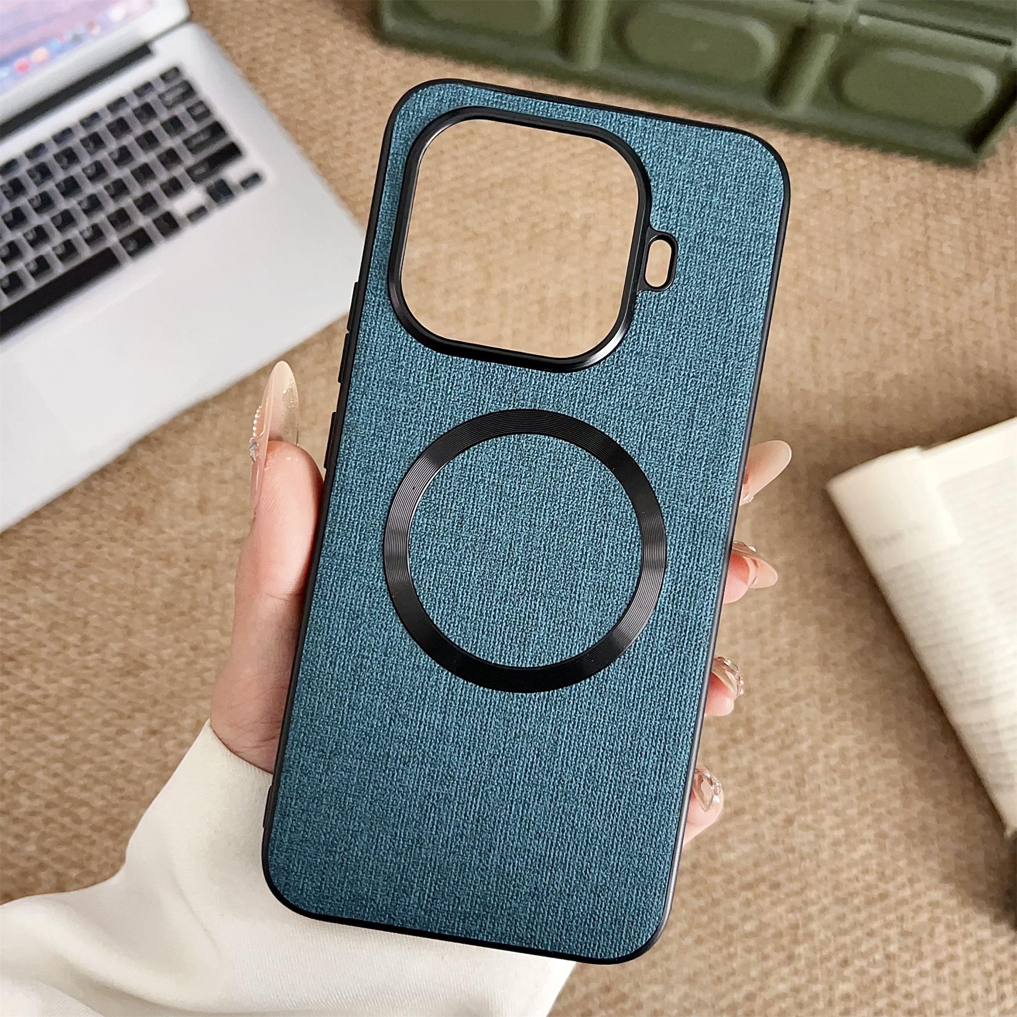 

For Xiaomi 15T Pro Magnetic Case Drop-Proof TPU + Cloth Back Phone Cover