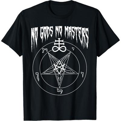 EYDE Geen Goden Geen Meesters Satans Baphomet Duivel T-shirt