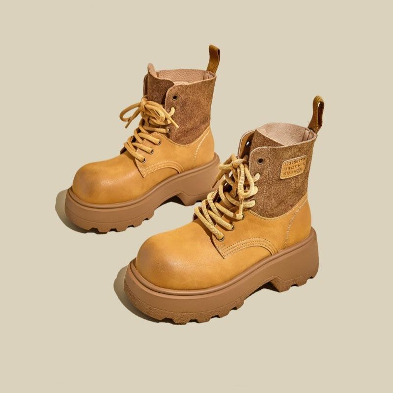 High-end fried street popular Martin boots women's 2025 new autumn versatile thick-soled heightening women's casual short boots