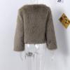 2024 Women Winter Fashion New Faux Fox Fur Coat Metal Button Thickened Warm Tops