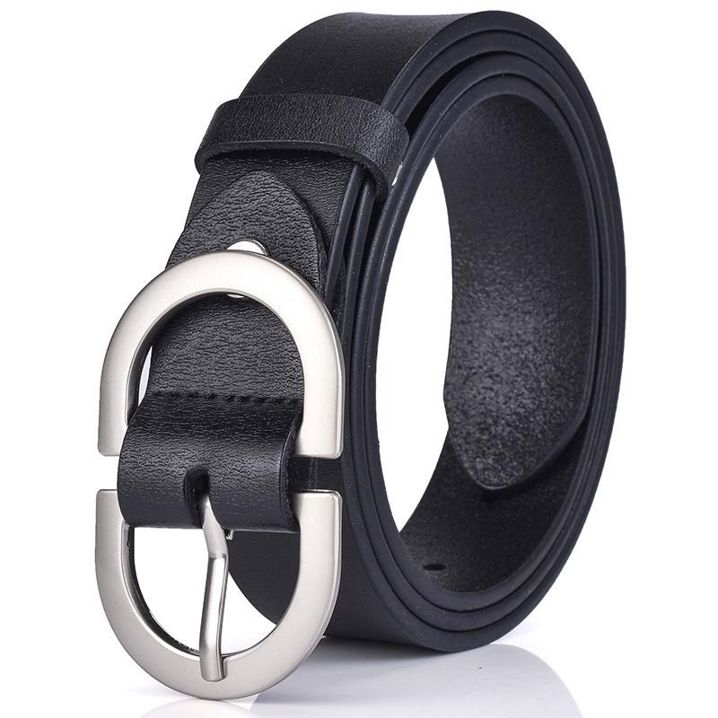 

Женский кожаный ремень из чистой коровьей кожи, женский декоративный ремень, простой джинсовый 110cm