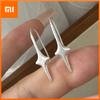 925 Sterling Silver Vintage Earrings For Women Trendy Simple Star Sparckling Earring Jewelry Prevent Allergy Party Accessories