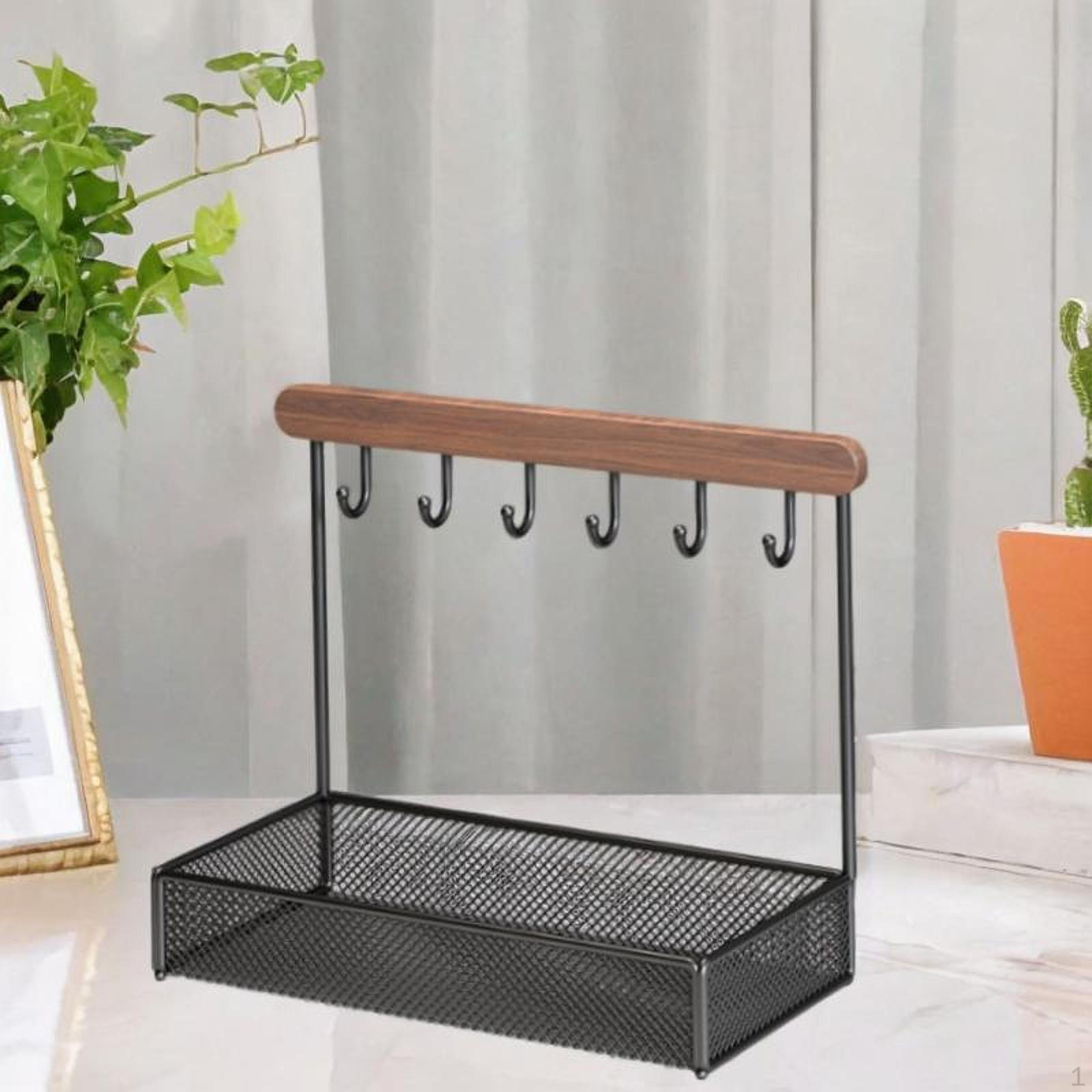 

Подставка для ювелирных изделий, подвесной органайзер, коробка для хранения, стойка для ювелирных изделий для сережек, домашнее использование Square base чёрный