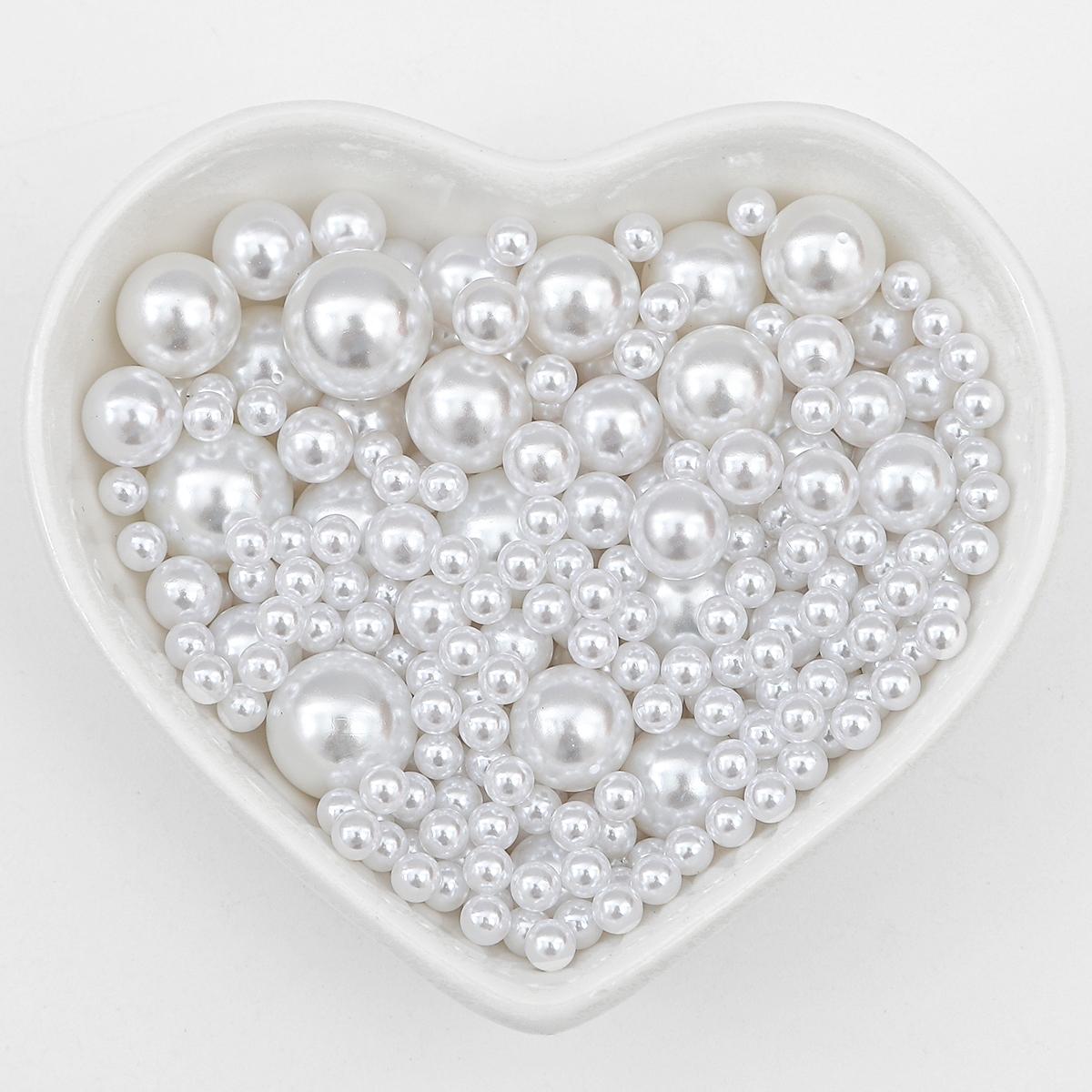 

2-18 мм разноцветные круглые пластиковые бусины из АБС-пластика с искусственным жемчугом без отверстий для изготовления ювелирных изделий своими руками 4/6/8/10/12mm-190pcs белый