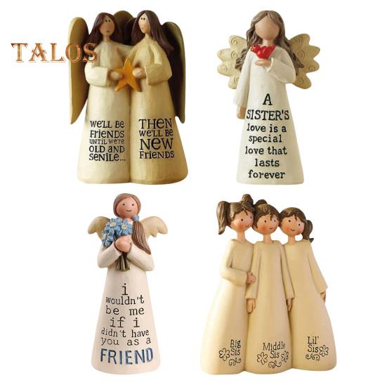 Angel Ornament Exquisite Workmanship Friendship Angel Statue Resin Angel Sculpture for Home