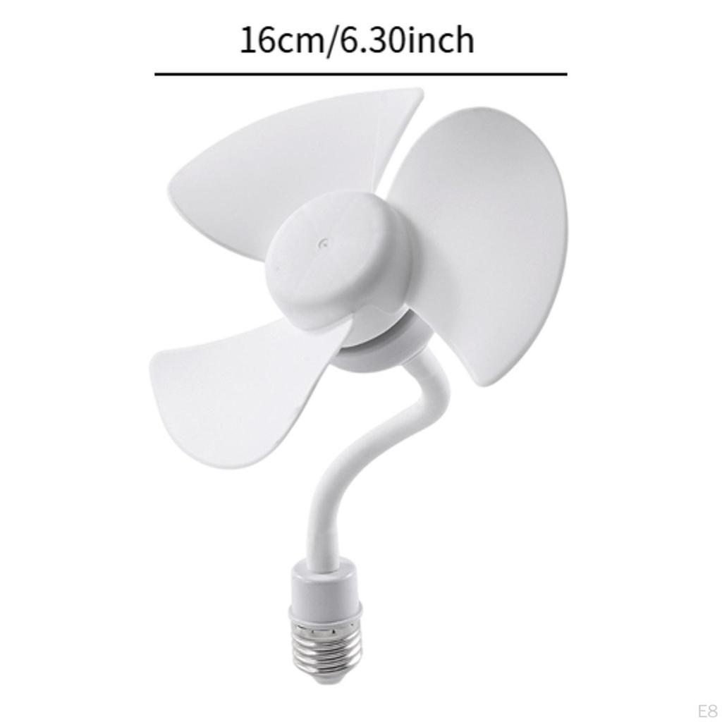 E27 Base Ceiling Fan Socket High Performance 3 Blade Powerful Wind Easy To Install for Bedroom