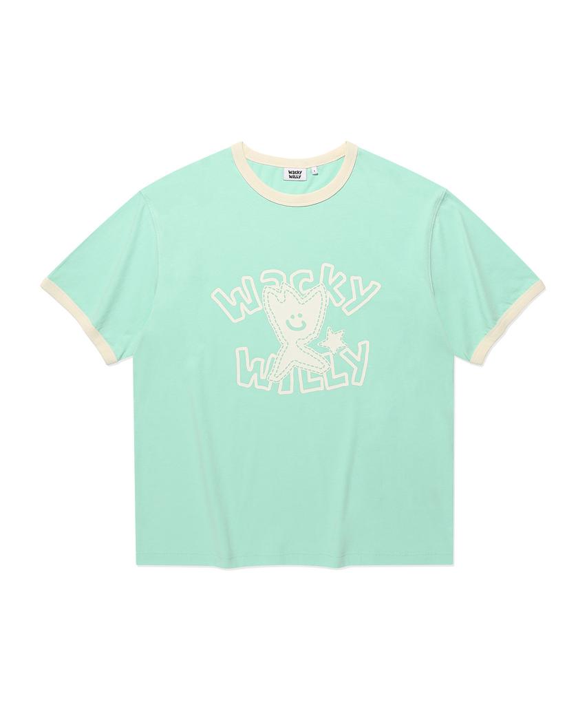 WACKY WILLY Kiki Ringer Short Sleeve T-Shirt Mint