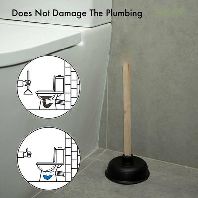 Holzgriff Lösung Toiletten-Luft-Pömpel Sofortige Toiletten-Saugrohr Verstopfte Waschbeckenabflüsse & Verstopfte Toiletten Saug-Pflücker