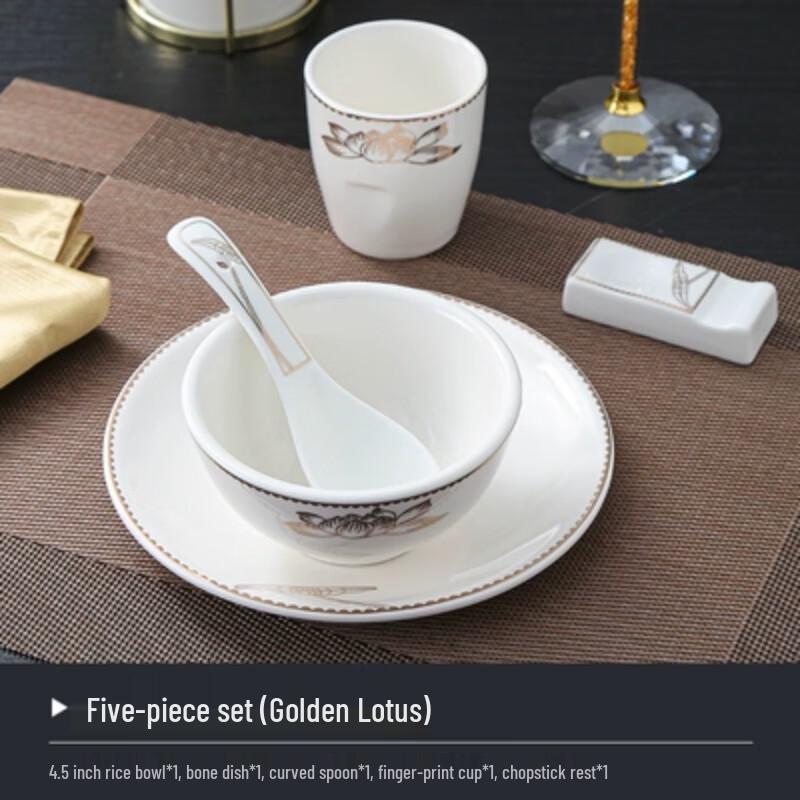 Elegant Ceramic 5-Piece Dinnerware Set