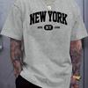 100 Pure Cotton Unisexs Casual Loose And Fashionable New York Letter Printed Sports Breathable Short Sleeved Round Neck Tshirt
