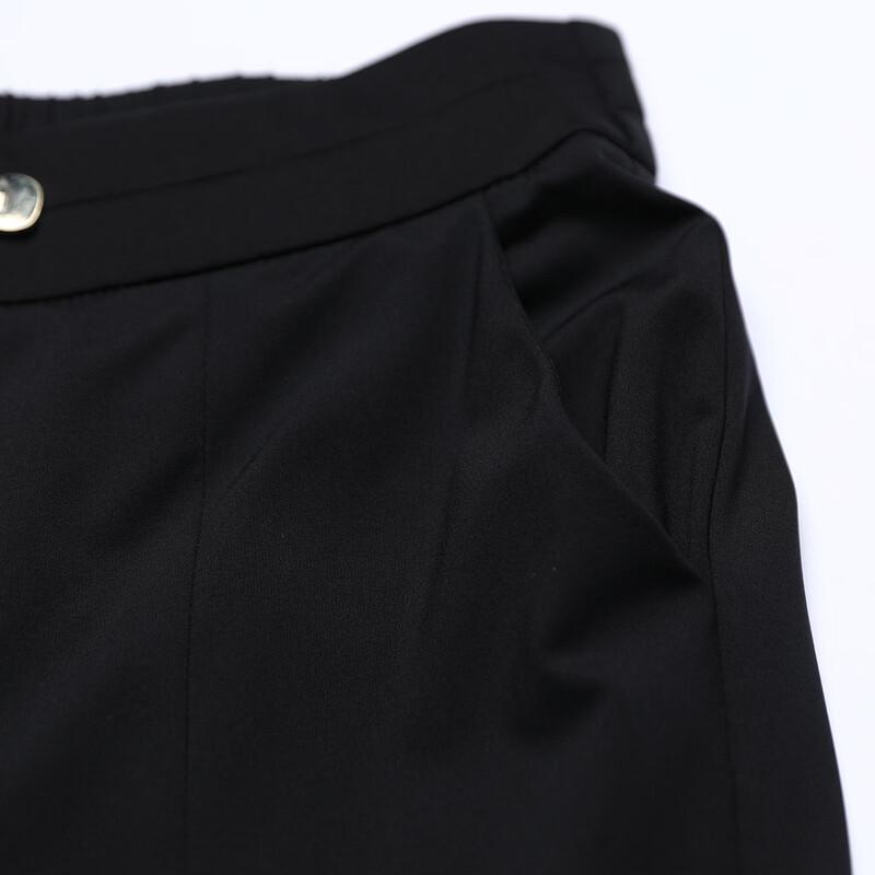 Pantaloni Casual a Zampa Lisci con Spacco da Donna