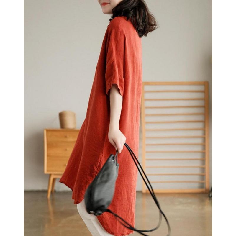 Fashion Short Sleeve Women's Medium and Long Shirt Summer Thin Loose Lapel Office Ladies Elegant Blouse Buttons Tops Women's Clothing