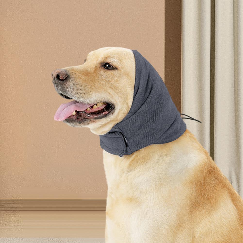 Scaldacollo e Orecchie per Cani Anti-Rumore Lavabile Protezioni per Orecchie da Cane Copri Orecchie per Animali Domestici Fascia Calda per Sollievo dall'Ansia e Rilassamento dei Cani